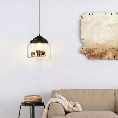 Little Zoo | Hanglamp Met Glazen Kap