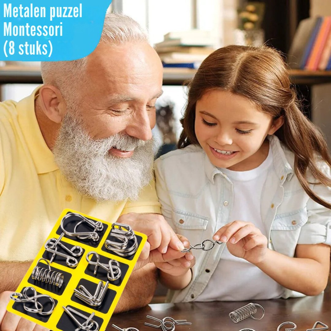 Metalen puzzel Montessori (8 stuks)