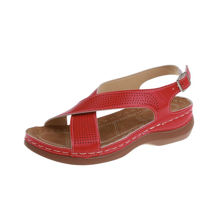 Bitsy - Moderne Zwart Leren Sandalen met Chique Stikseldetails