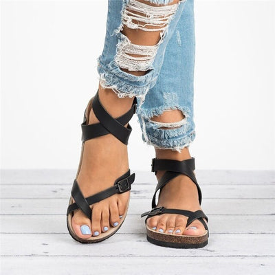 Berey - Donkerbruine Leren Sandalen met Riempjes voor een Moeiteloze Stijl