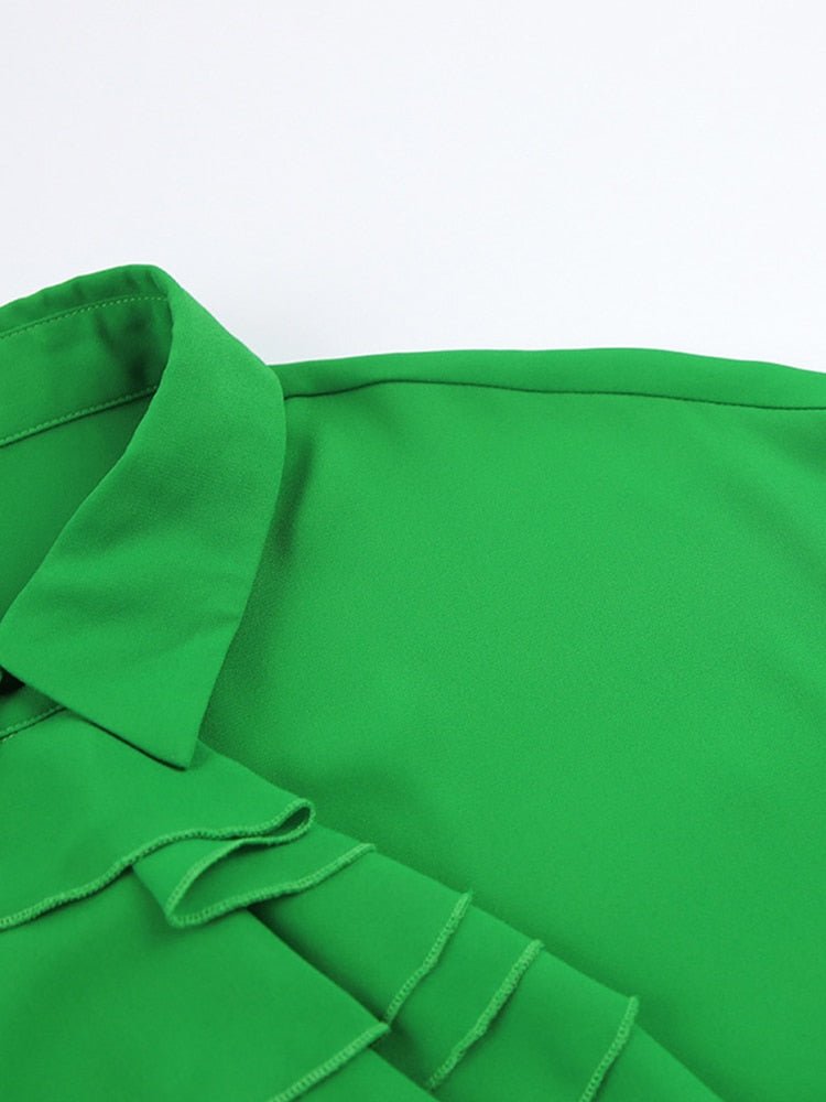 Sofia&Aurora™ - Groene Ruffle Blouse