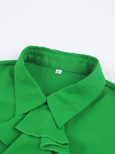 Sofia&Aurora™ - Groene Ruffle Blouse