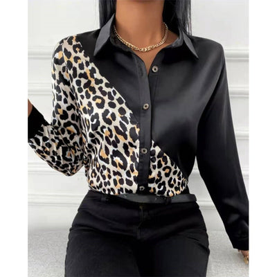 Sofia&Aurora™ - Luxe Blouse met Luipaard-Print