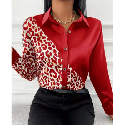 Sofia&Aurora™ - Luxe Blouse met Luipaard-Print