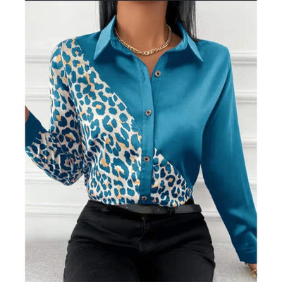 Sofia&Aurora™ - Luxe Blouse met Luipaard-Print