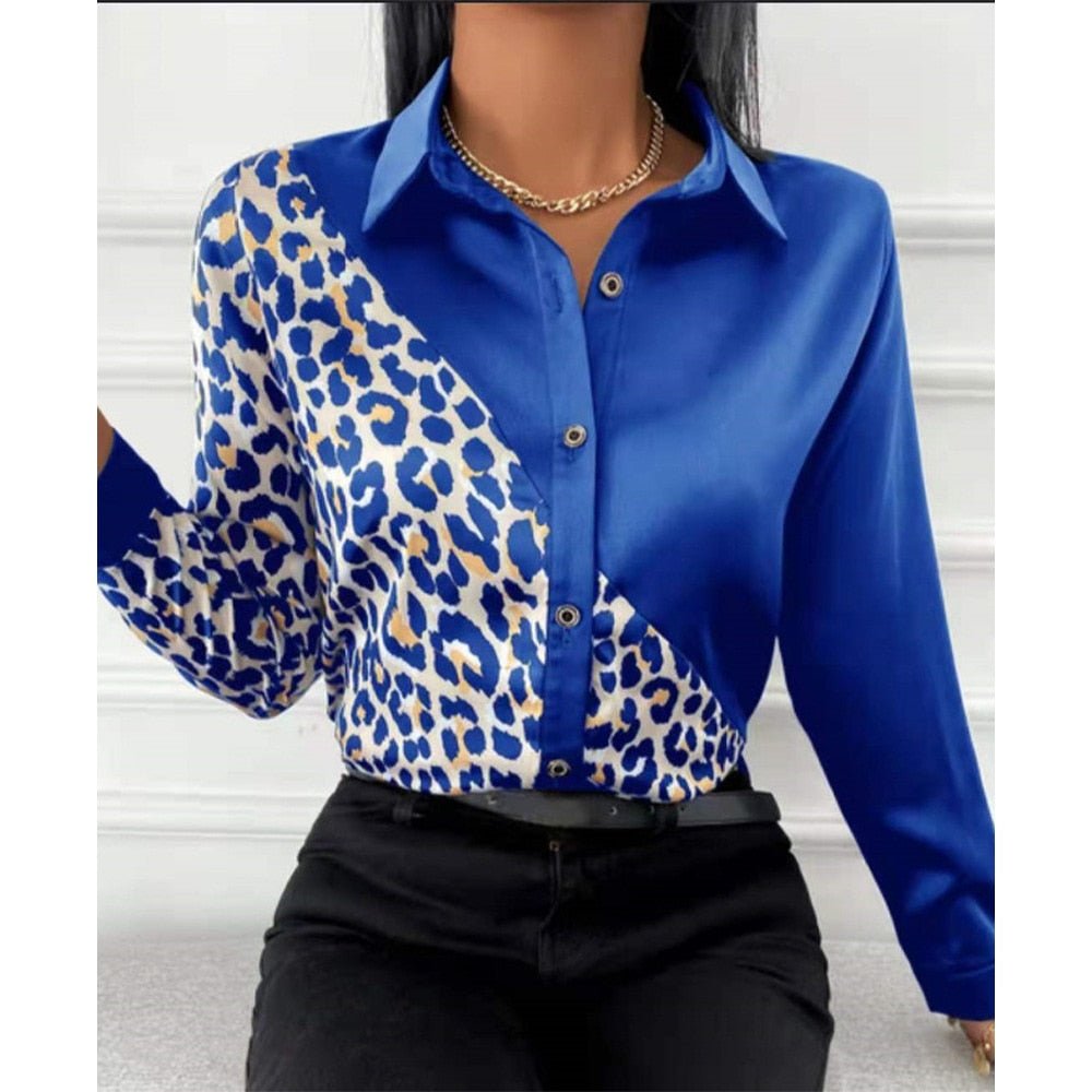 Sofia&Aurora™ - Luxe Blouse met Luipaard-Print