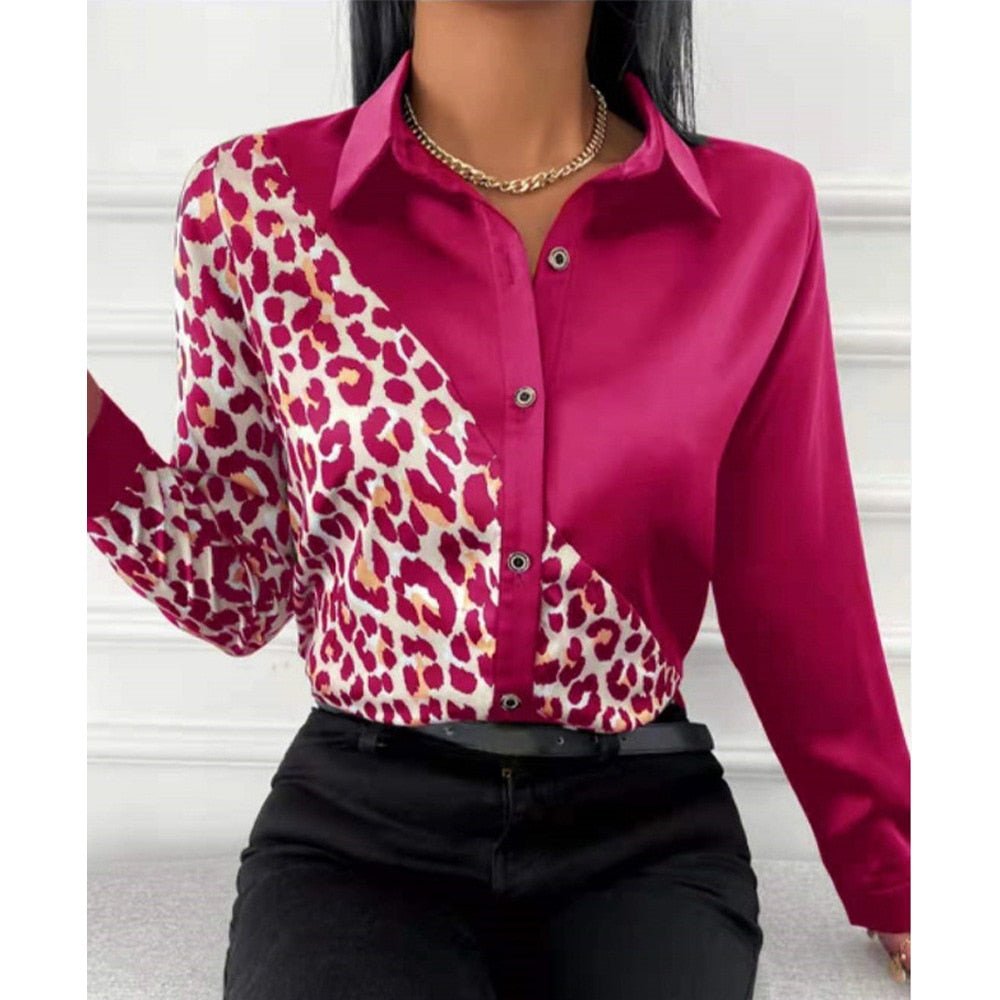 Sofia&Aurora™ - Luxe Blouse met Luipaard-Print