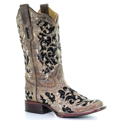 Sofia&Aurora™ - Western Laarzen met Luxe Strass-inleg blokhak