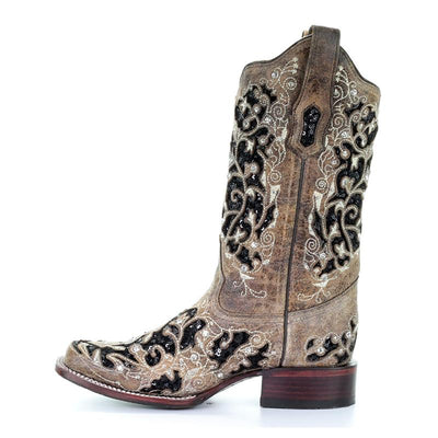 Sofia&Aurora™ - Western Laarzen met Luxe Strass-inleg blokhak