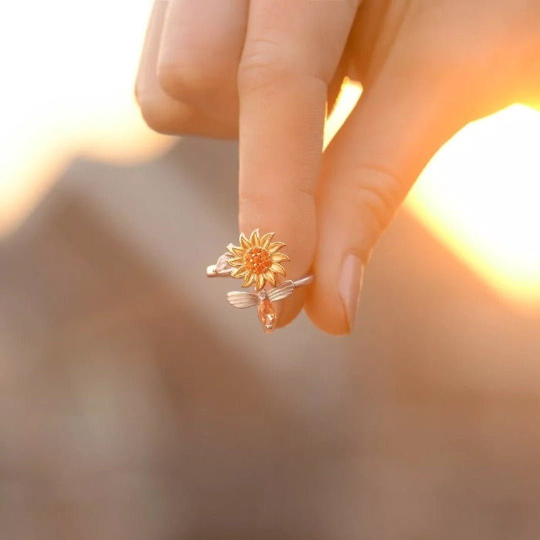 Sunflower Ring | Anti Stress Ring & Draaiend