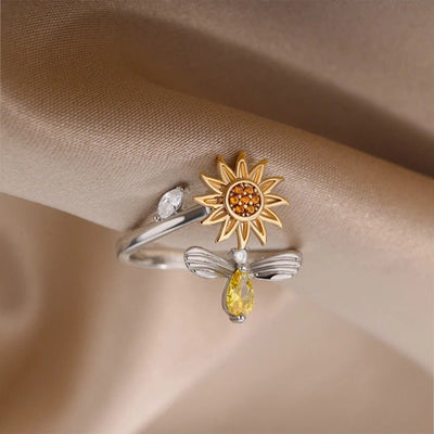 Sunflower Ring | Anti Stress Ring & Draaiend