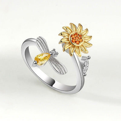 Sunflower Ring | Anti Stress Ring & Draaiend