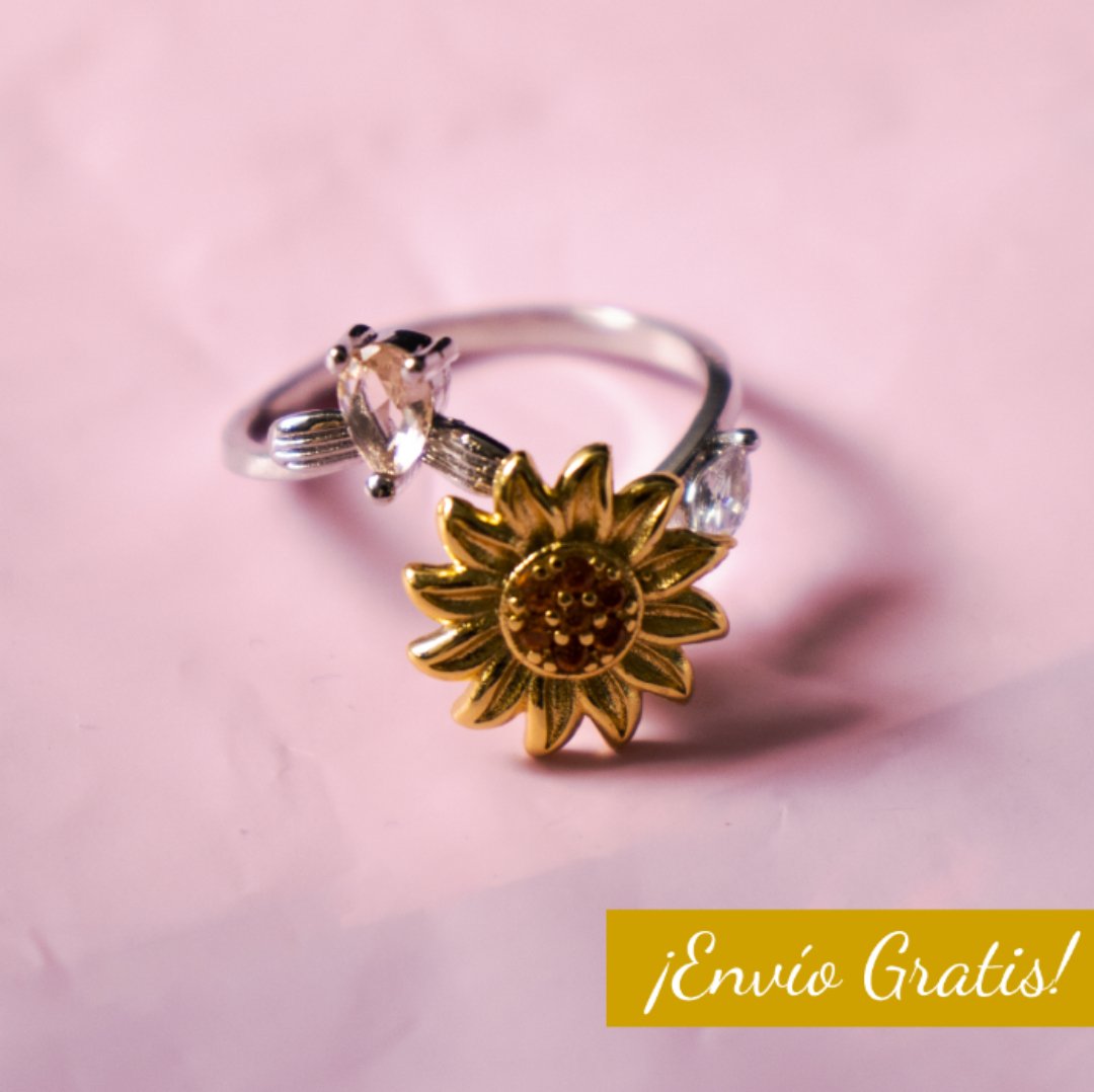 Sunflower Ring | Anti Stress Ring & Draaiend