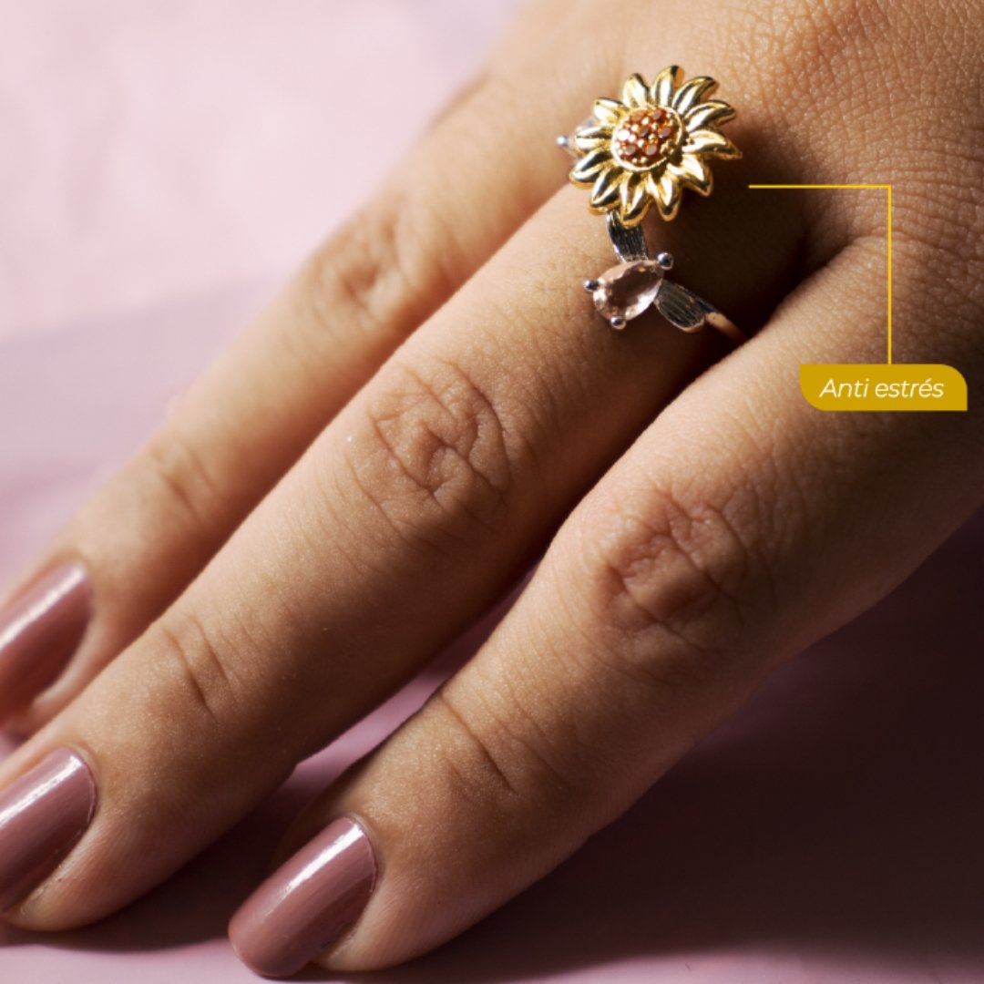 Sunflower Ring | Anti Stress Ring & Draaiend