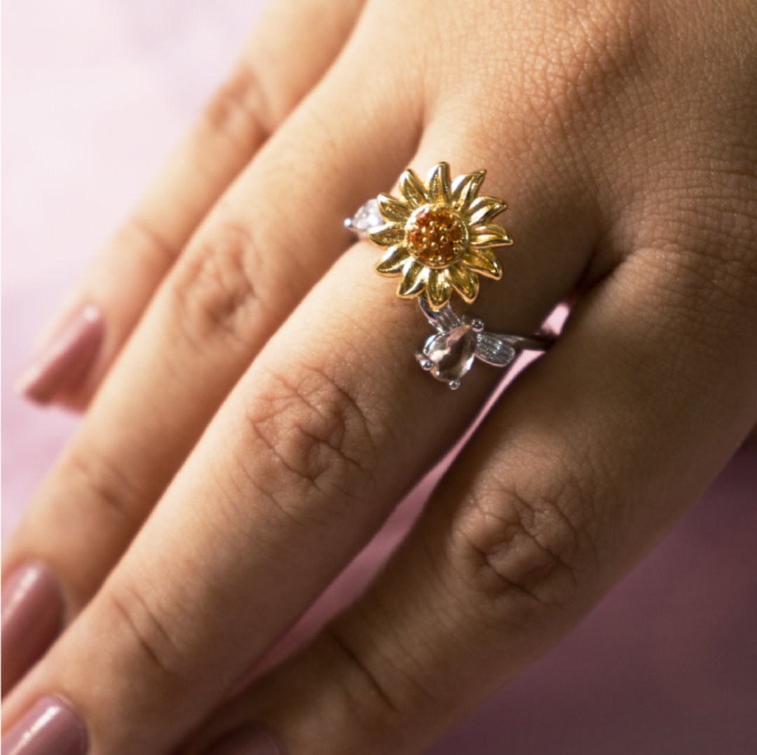 Sunflower Ring | Anti Stress Ring & Draaiend