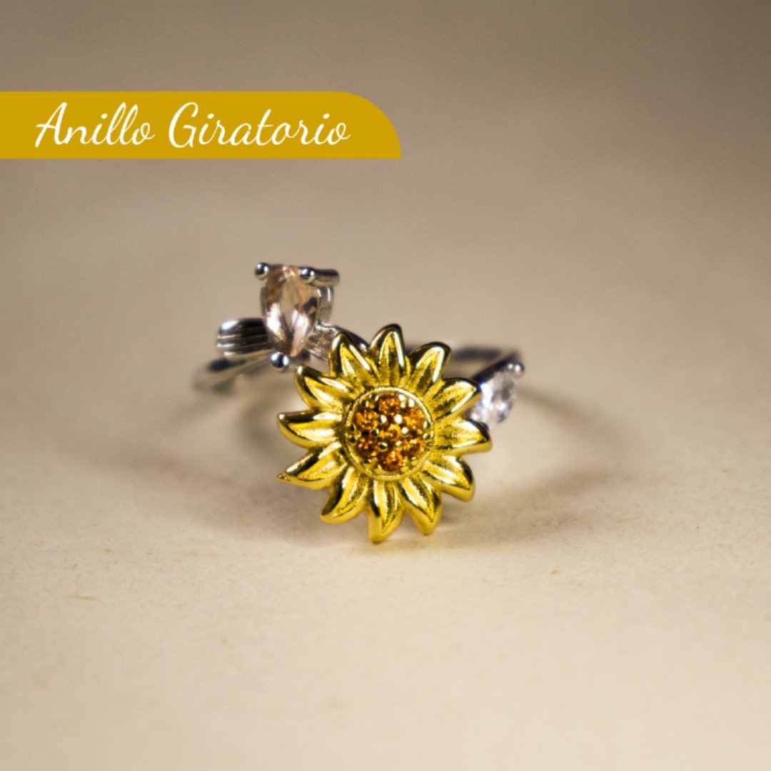 Sunflower Ring | Anti Stress Ring & Draaiend