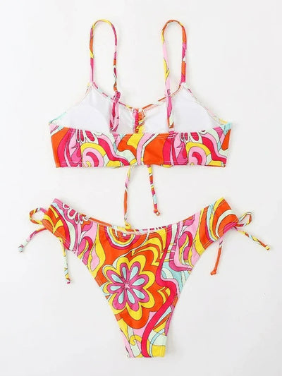 Sweet Wave Bikini Set with Floral Print