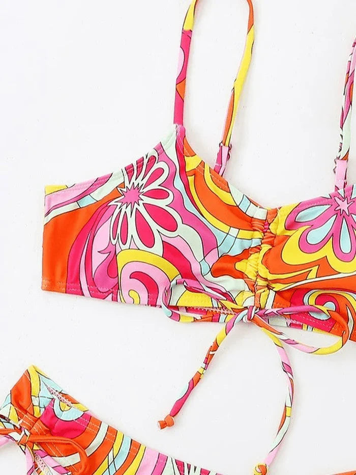 Sweet Wave Bikini Set with Floral Print